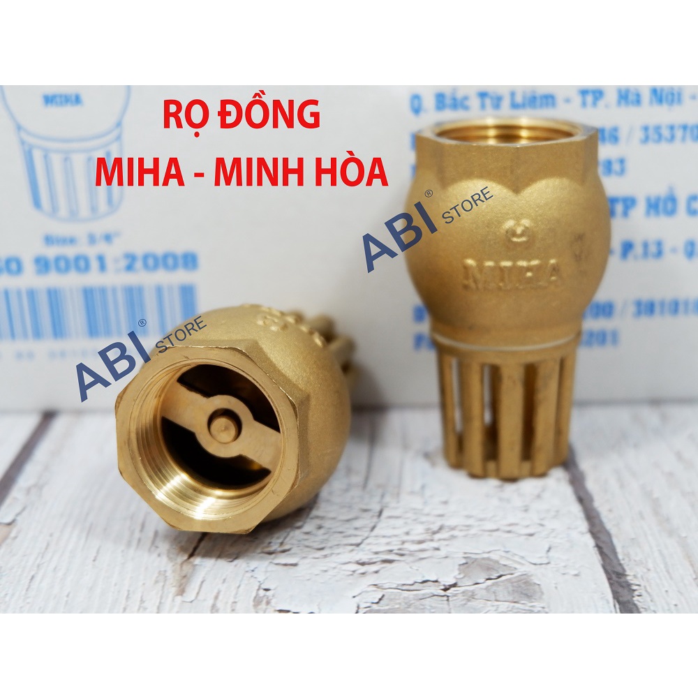 Chõ bơm nước đồng Miha dn15, dn20 Minh Hòa Việt Nam, rọ đồng 21, 27 (luppe nước)