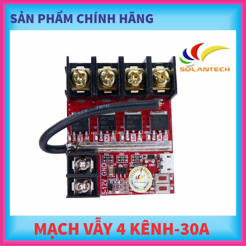 Mạch vẫy 4 kênh công suất 30A (30A/Kênh) + TẶNG DÂY CÁP MICRO USB