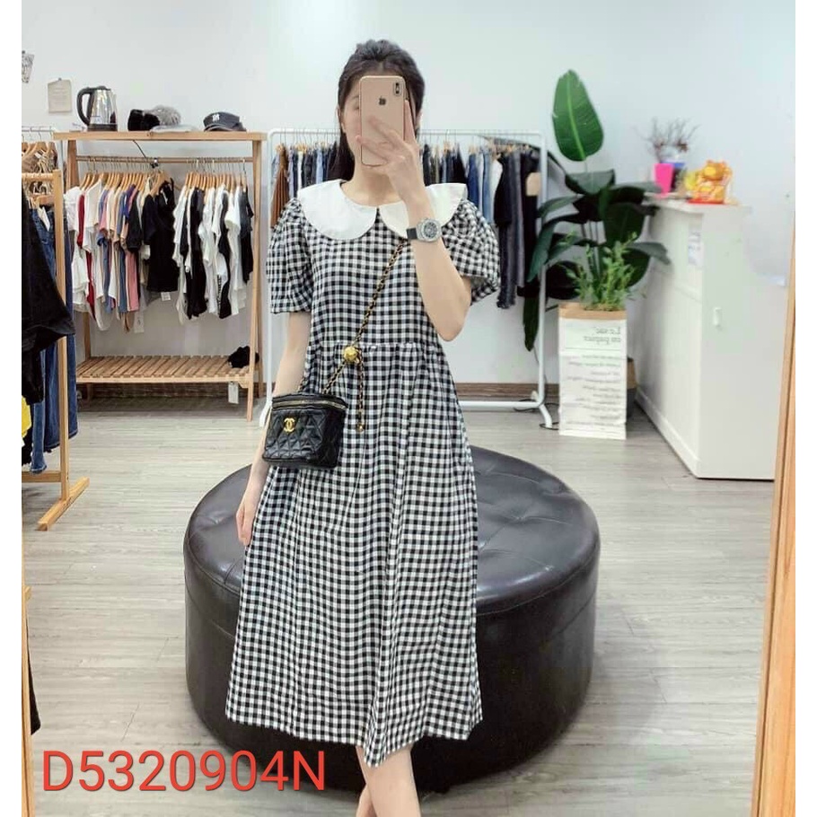 Đầm Baby Doll Ca Rô Kate Cổ Sen Xinh Xắn Thời Trang Hàn Quốc Xinh Xắn TTSA1368