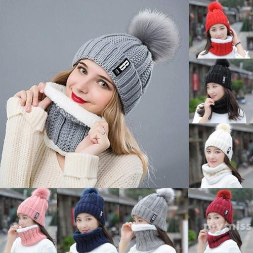 Bộ mũ len trùm đầu kèm khăn choàng cổ giữ ấm hiệu quả hợp thời trang cho cả nam và nữ