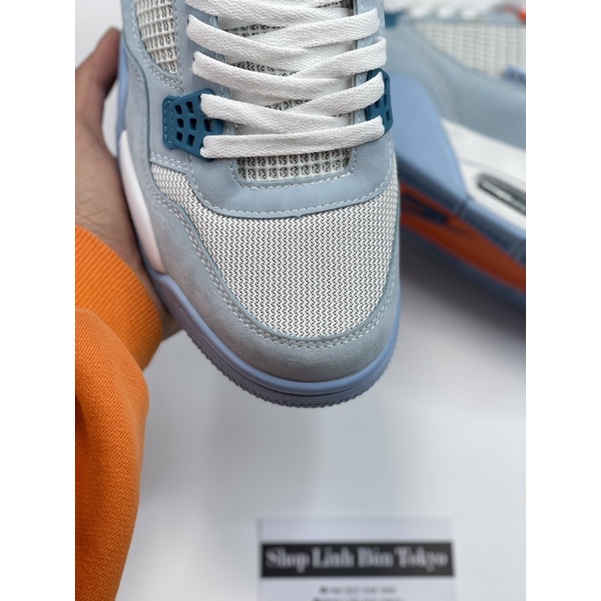 ( LINH BÚN TOKYO ) Giày jodan4 unla xanh + full hộp