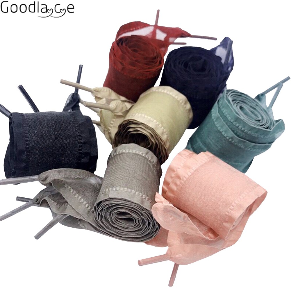 Dây Giày Vải Organza Chiffon Bản Rộng 4Cm Rộng 120Cm Gấp Lại Được Chất Lượng Cao