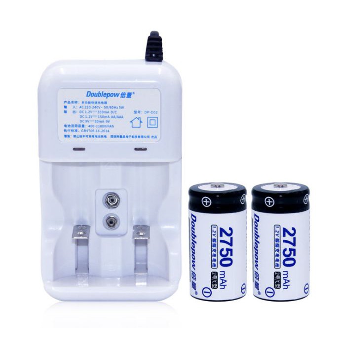 Pin Trung C sạc lại Doublepow 2750mAh cho bếp ga, bình nóng lạnh...