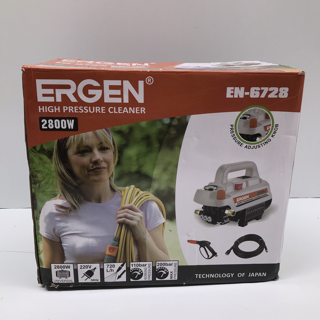 Máy Rửa Xe Ergen EN-6728 Có Chỉnh Áp 2800W, Bảo Hành 6 Tháng, Tặng Kèm Thanh Nối Dài Và Bộ Khớp Nối Nhanh
