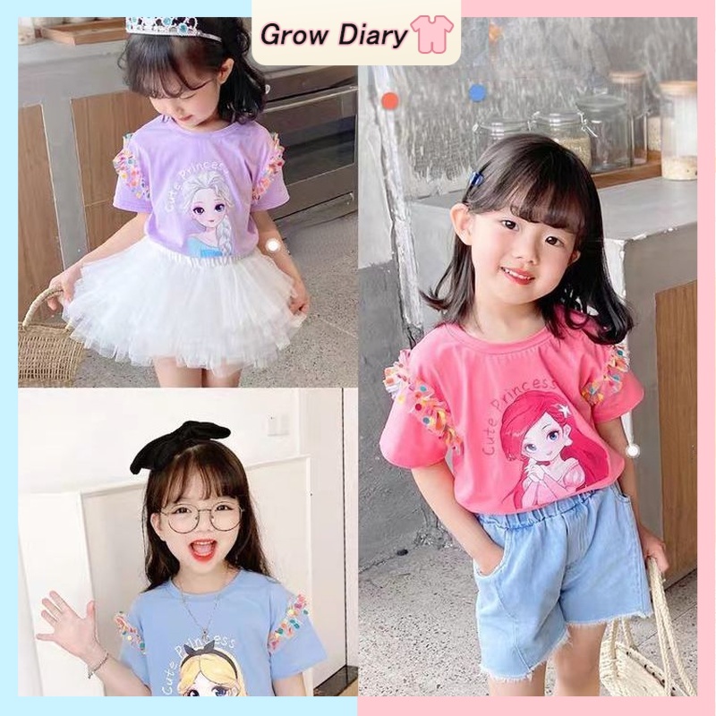 Áo Thun DàI Tay In HìNh Công ChúA Disney Cho Bé GáI (1-7 TuổI)
