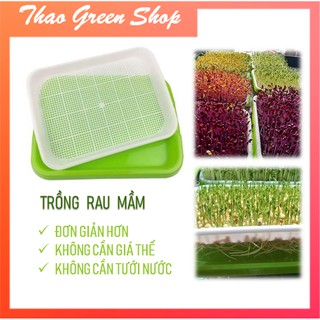 [Loại 1 ĐỘ BỀN CAO] Khay Trồng Cỏ lúa mì, Rau Mầm, Giá Đỗ Thông Minh Không Cần Giá Thể
