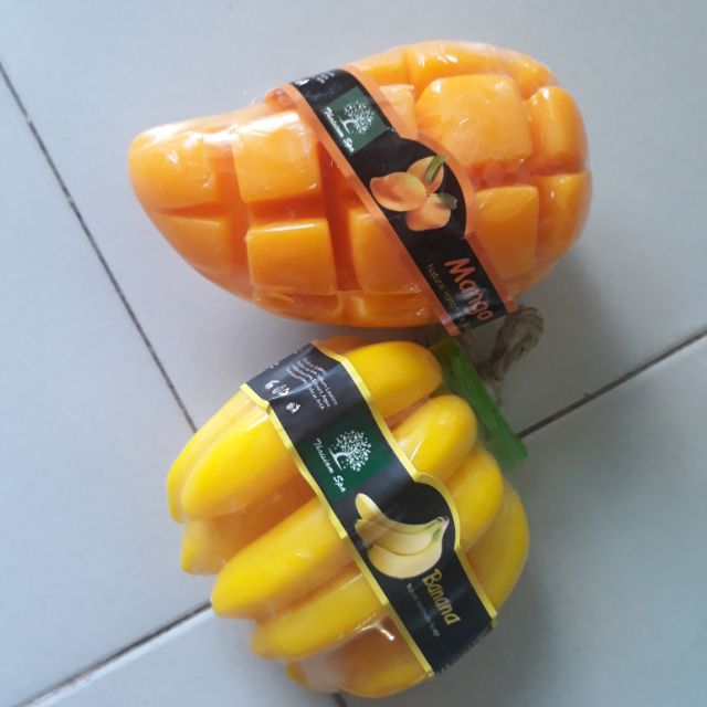 Comboo Soap 6 Thai : xoài , chuối , bưởi , chanh , dừa , hoa sứ