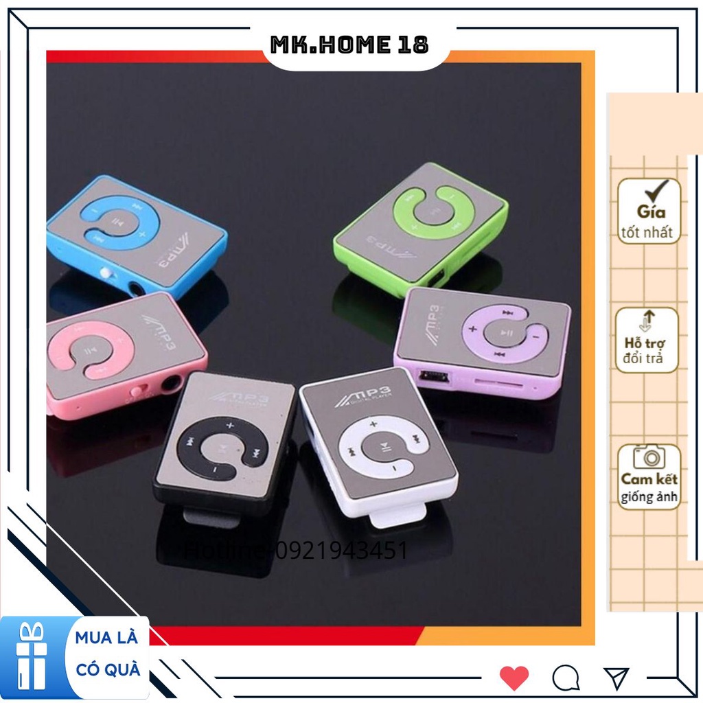 Máy Nghe Nhạc Mp3 Mini Hỗ Trợ Thẻ Nhớ Micro Sd Tf