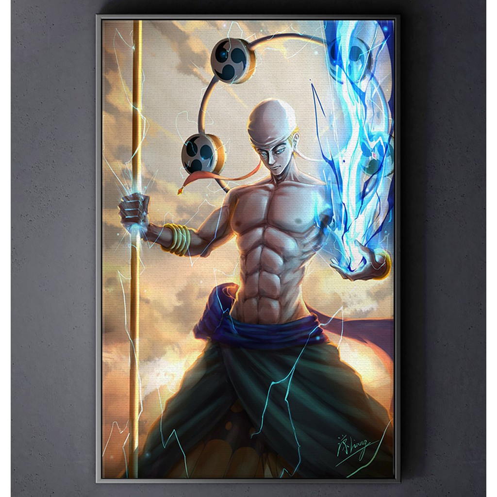 TRANH CANVAS ANIME ONE PIECE Vua Hải Tặc treo tường in theo yêu cầu - Enel