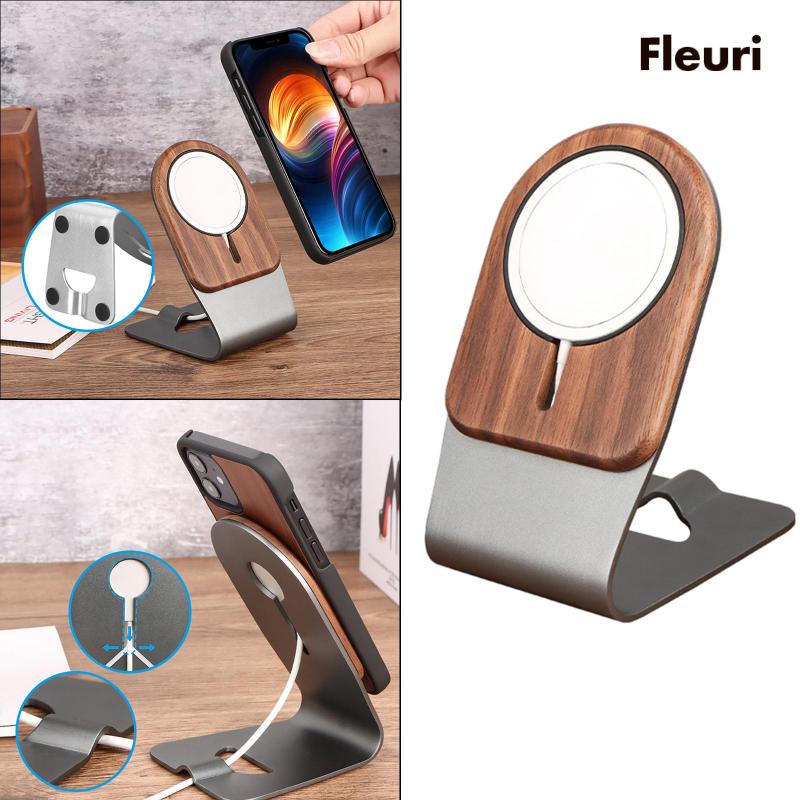 [Fleurir] Đế Sạc Điện Thoại Di Động Bằng Nhôm Màu Xám Cho MagSafe MagSafe Không Bao Gồm