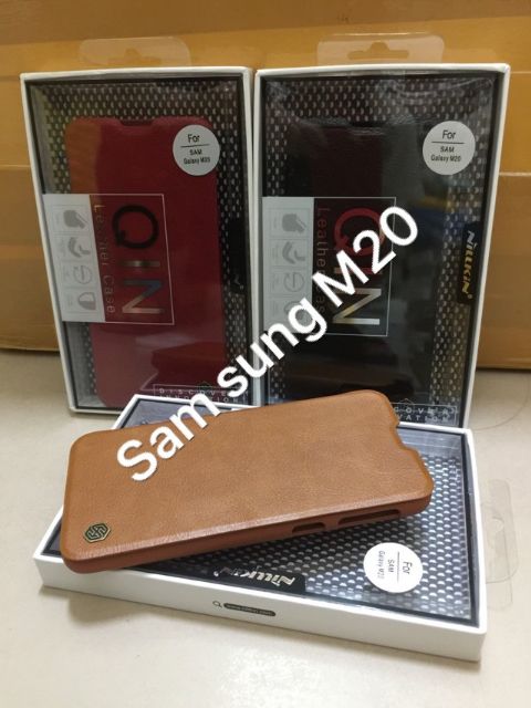 Bao da Samsung M20 chính hãng Nillkin