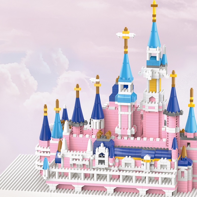 Đồ Chơi Lắp Ráp Lâu Đài Disney Cỡ Nhỏ Dễ Thương Cho Bé Gái