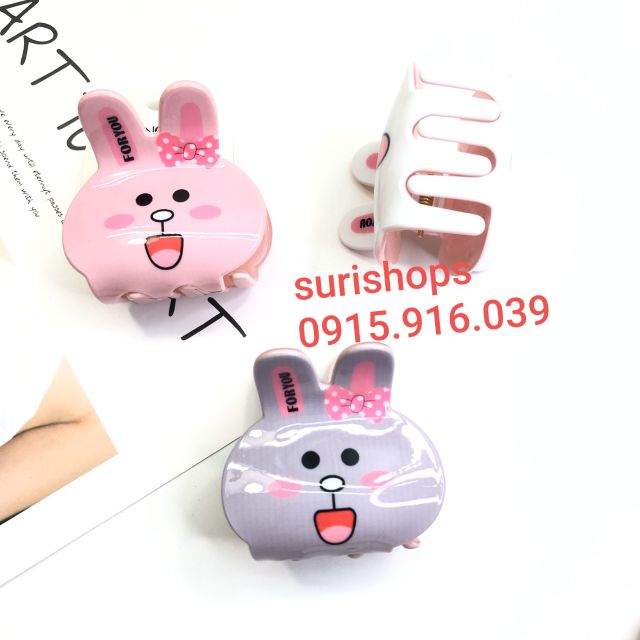 Kẹp Tóc Hình Gấu Thỏ Dạng Càng Cua Hàng Đẹp