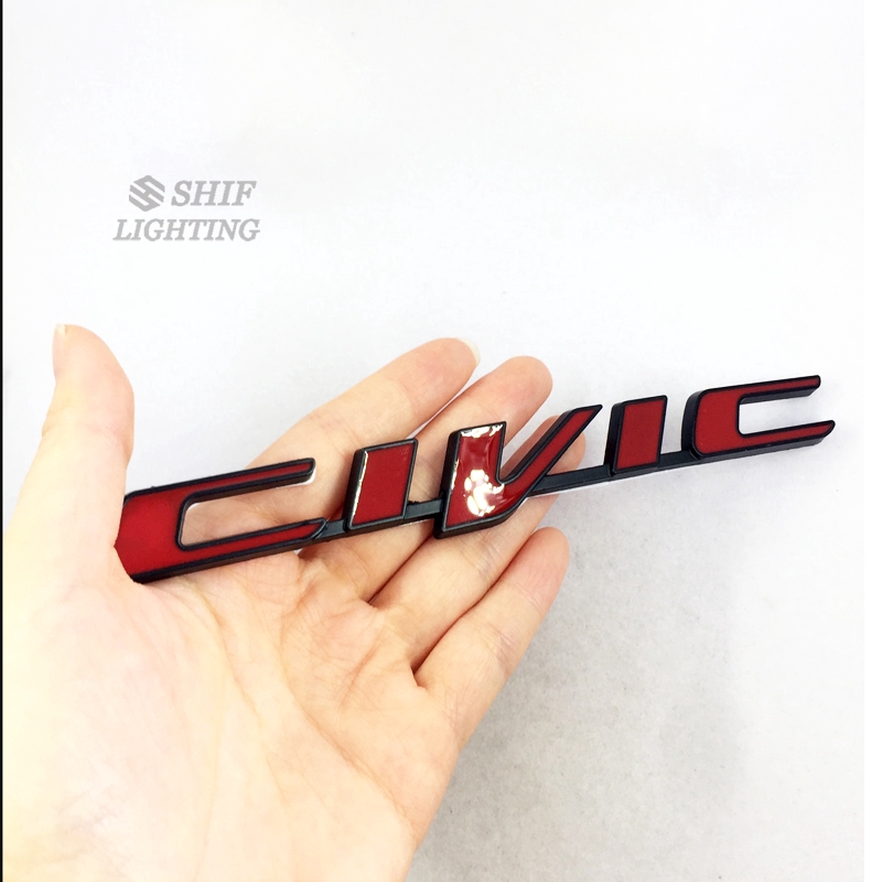 Miếng dán hình chữ CIVIC bằng kim loại trang trí cho xe ô tô Honda Civic
