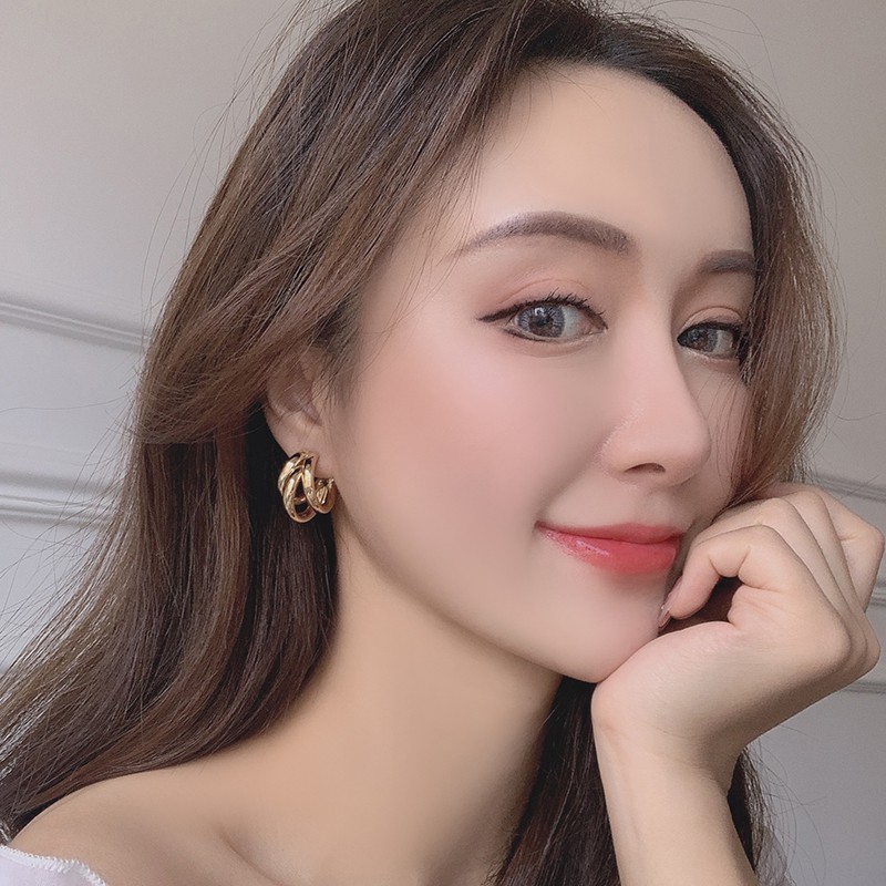 Khuyên Tai Kim Loại Nhiều Lớp C144