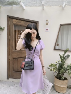VÁY TÍM XOÈ RÚM NGỰC