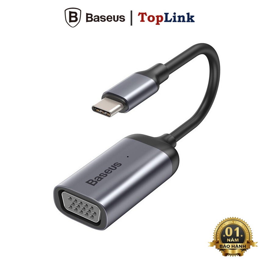 Hub Chuyển Đổi Type-C To VGA / HDMI / Mini DP (Màu Xám) Cho Macbook Pro Air Huawei Matebook - Thương Hiệu Baseus