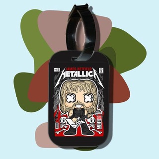 Thẻ hành lý cho túi xách balo du lịch in hình pop culture cartoon series - Jame HetField metallica (nhiều màu)