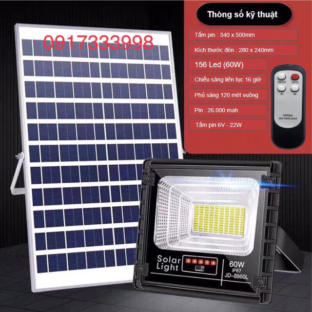 Pha năng lượng mặt trời 60w JD