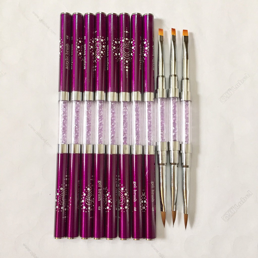 Cọ đắp hoa 2in1 cán đá (cọ đắp-cọ bản)