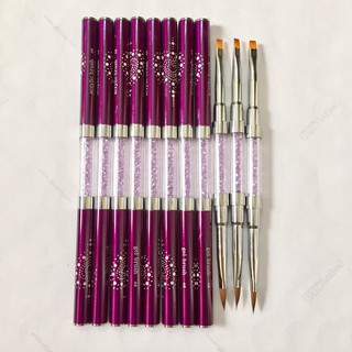 Cọ đắp hoa 2in1 cán đá (cọ đắp-cọ bản)