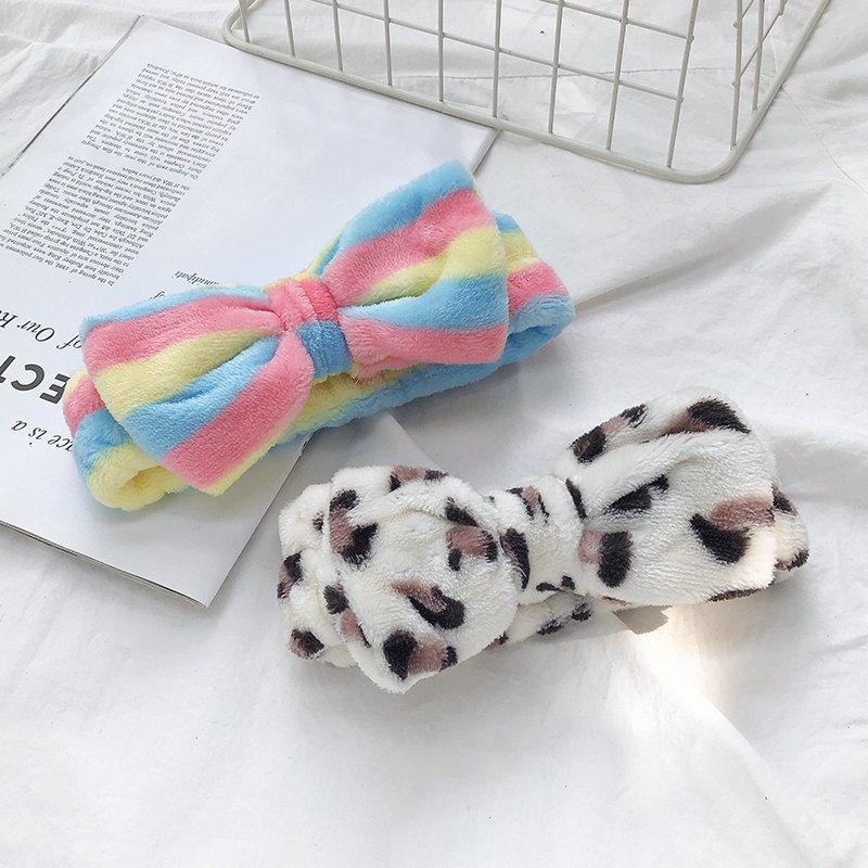 Băng đô họa tiết da báo / kẻ sọc phong cách Hàn Quốc thời trang cho nữ