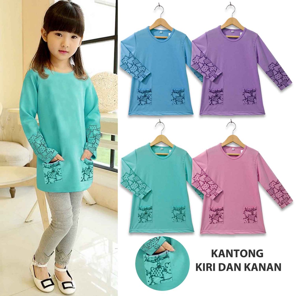 Áo Thun In Hình Mèo Hello Kitty Dễ Thương