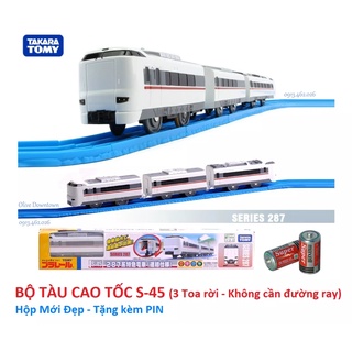 MỚI KO HỘP ~ Tàu cao tốc S45 kèm PIN gồm 3 Toa rời & chạy không cần đường ray - Đồ chơi VNXK Nhật