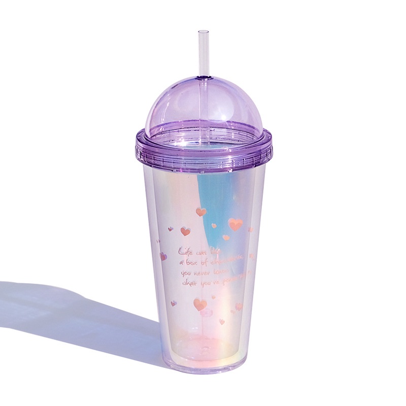LY NƯỚC NHỰA HUG YOUR DAYS 2 LỚP 420ml