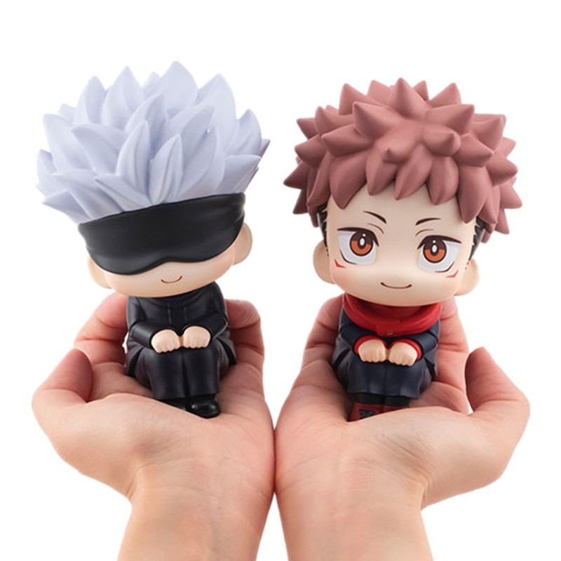 Mô hình trang trí PVC trong bộ sưu tập anime Jujutsu Kaisen Gojo Satoru Itadori Yuji ngước đầu đáng yêu