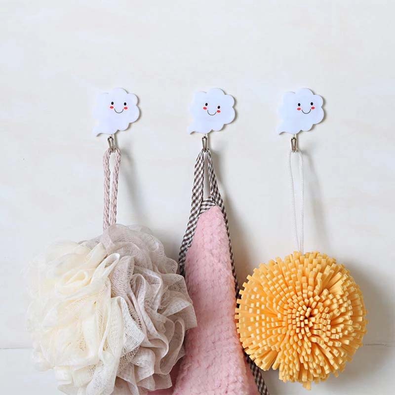 Set 3 móc treo đồ dán tường hình đám mây trắng sáng tạo