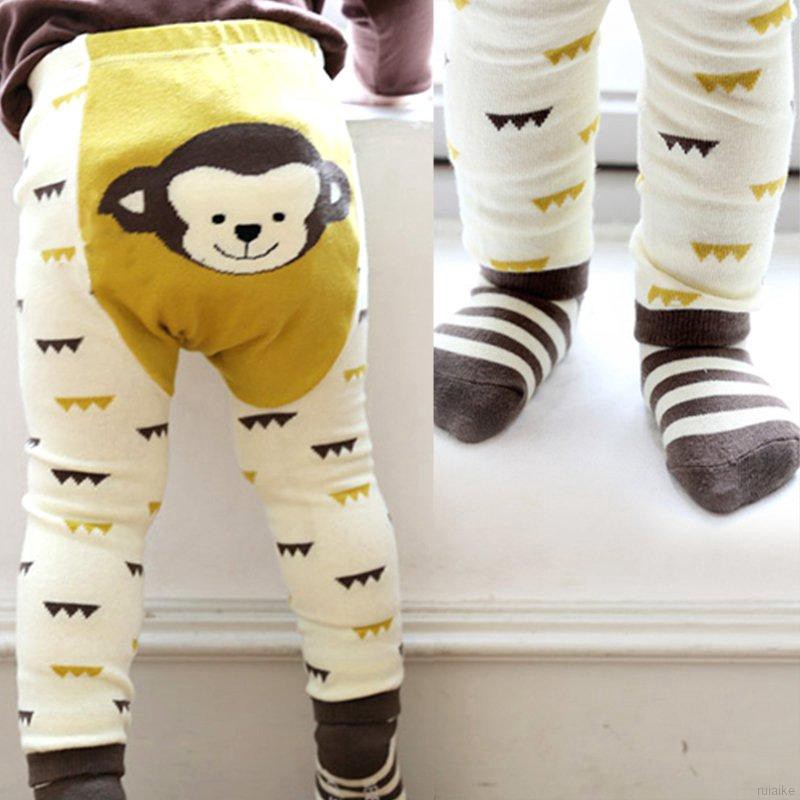 Quần Legging Cotton Họa Tiết Hoạt Hình Cho Bé