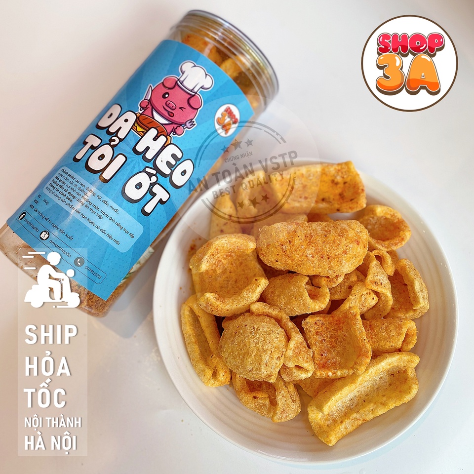 Bì lợn chiên giòn 160g, da heo cháy tỏi nhà làm thần thánh, da heo tỏi ớt thơm ngon đặc biệt, đồ ăn vặt giá sỉ