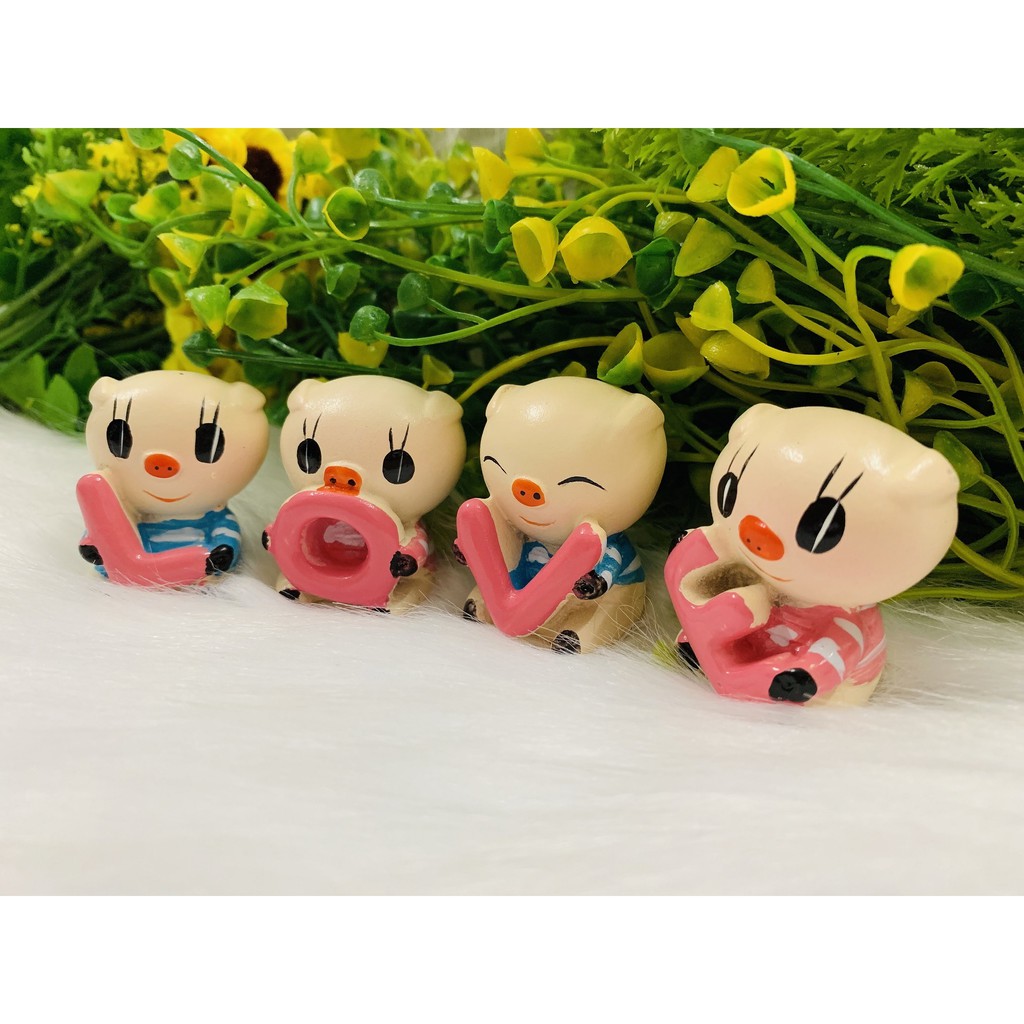 Bộ 4 Tượng Heo Love - Heo Tình Yêu ( Hình Thật - Video Thật ) | BigBuy360 - bigbuy360.vn