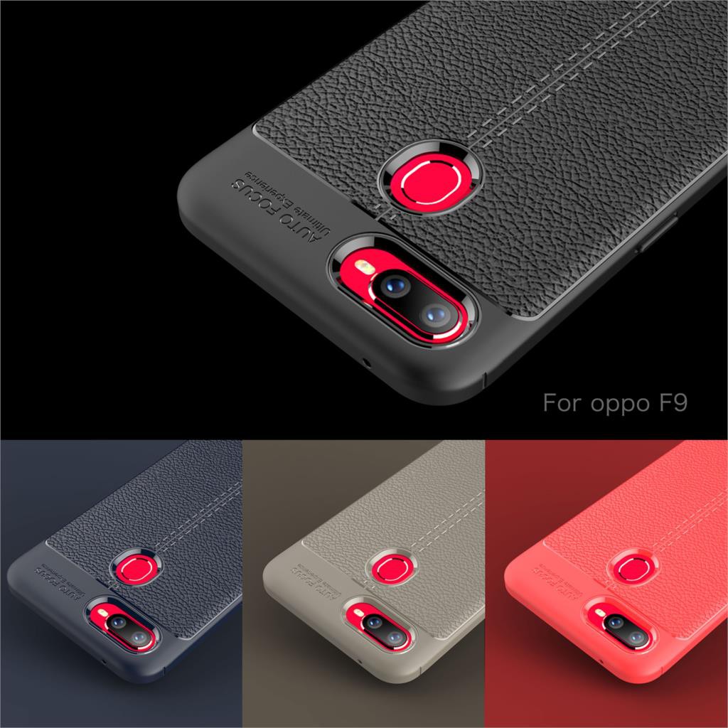 Ốp Lưng OPPO F9 dẻo giả da chống sốc