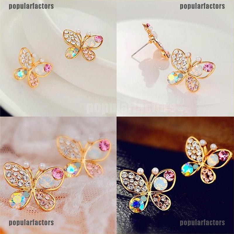Khuyên Tai Hình Bướm Đính Đá Thời Trang