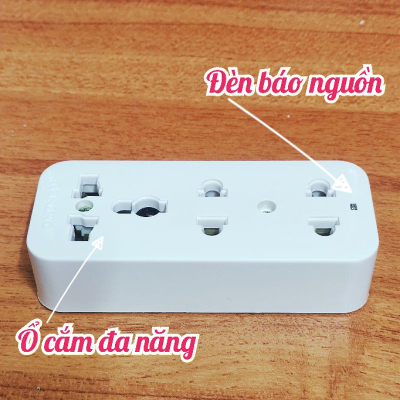 Ổ cắm điện 3 ổ không dây OMINSU cao cấp chịu tải 3000W