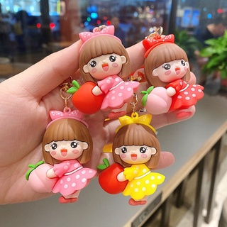 Móc khóa búp bê trái đào