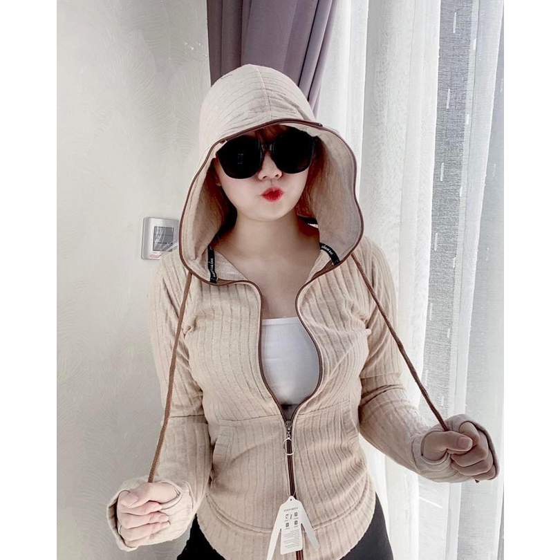 SALE ÁO KHOÁC LEN GÂN ÔM BODY TÔN DÁNG 6 TÚI MŨ TO VẢI MỊN MÁT SIZRE 45-75KG(AKLG)