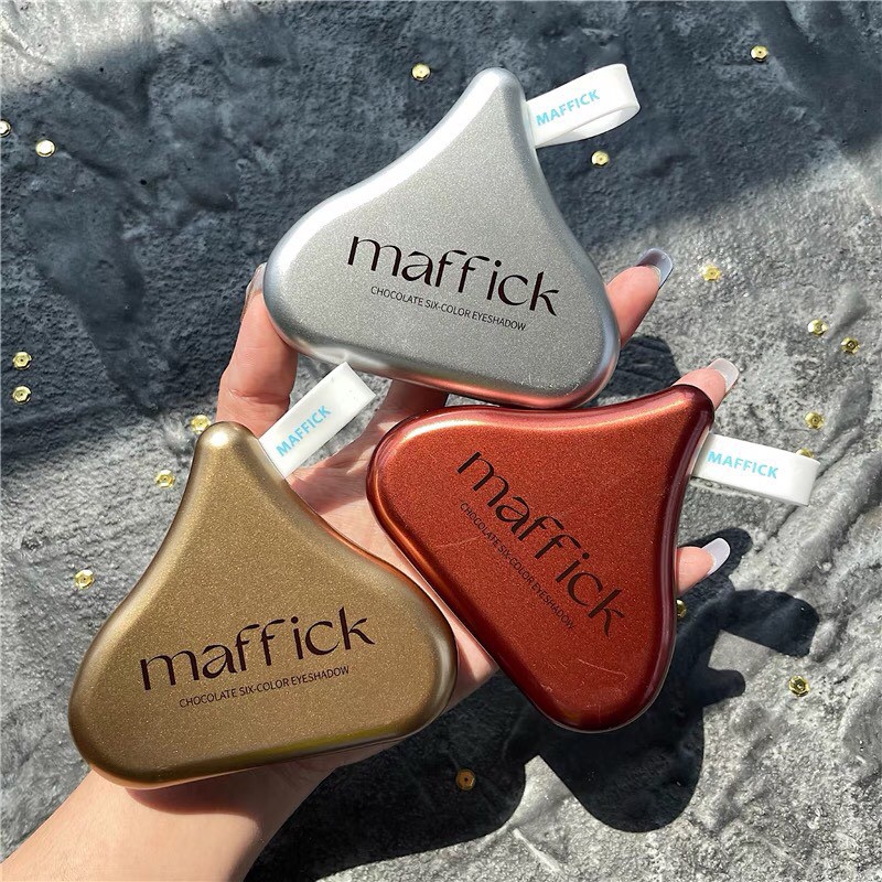 Bảng phấn mắt 6 màu socola kisses MAFFICK tông cam đào cam đất xinh xắn Chocolate Six-Color Eye Shadow hot Tiktok MAFI33 | BigBuy360 - bigbuy360.vn