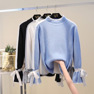 <ORDER QUẢNG CHÂU> Áo Len Tay Nơ Loe Tiểu Thư