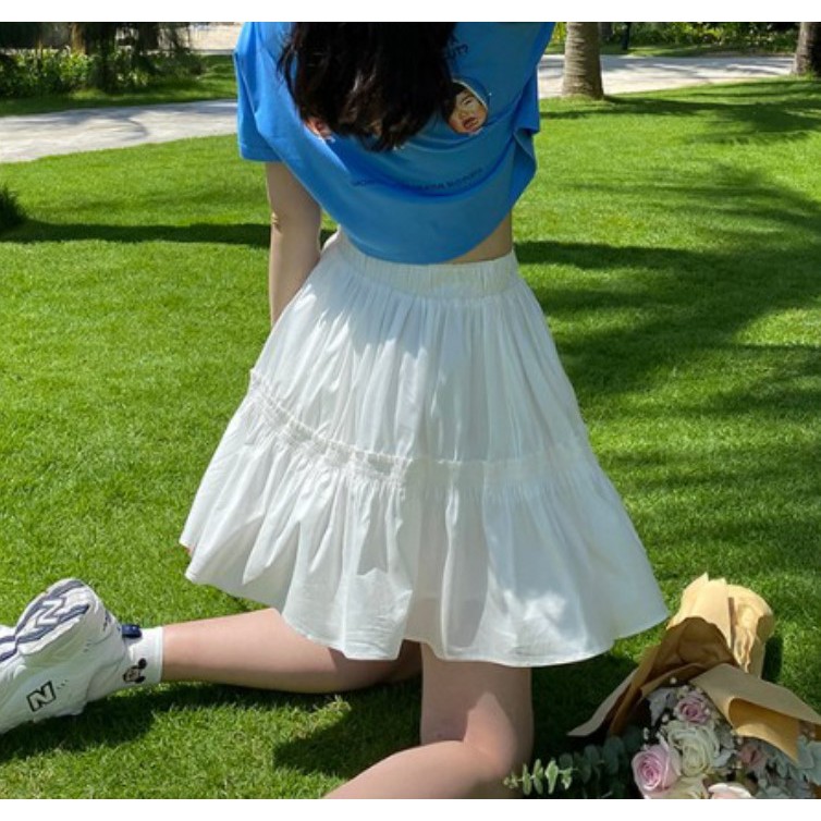 Chân váy ngắn lưng thun có quần | BigBuy360 - bigbuy360.vn