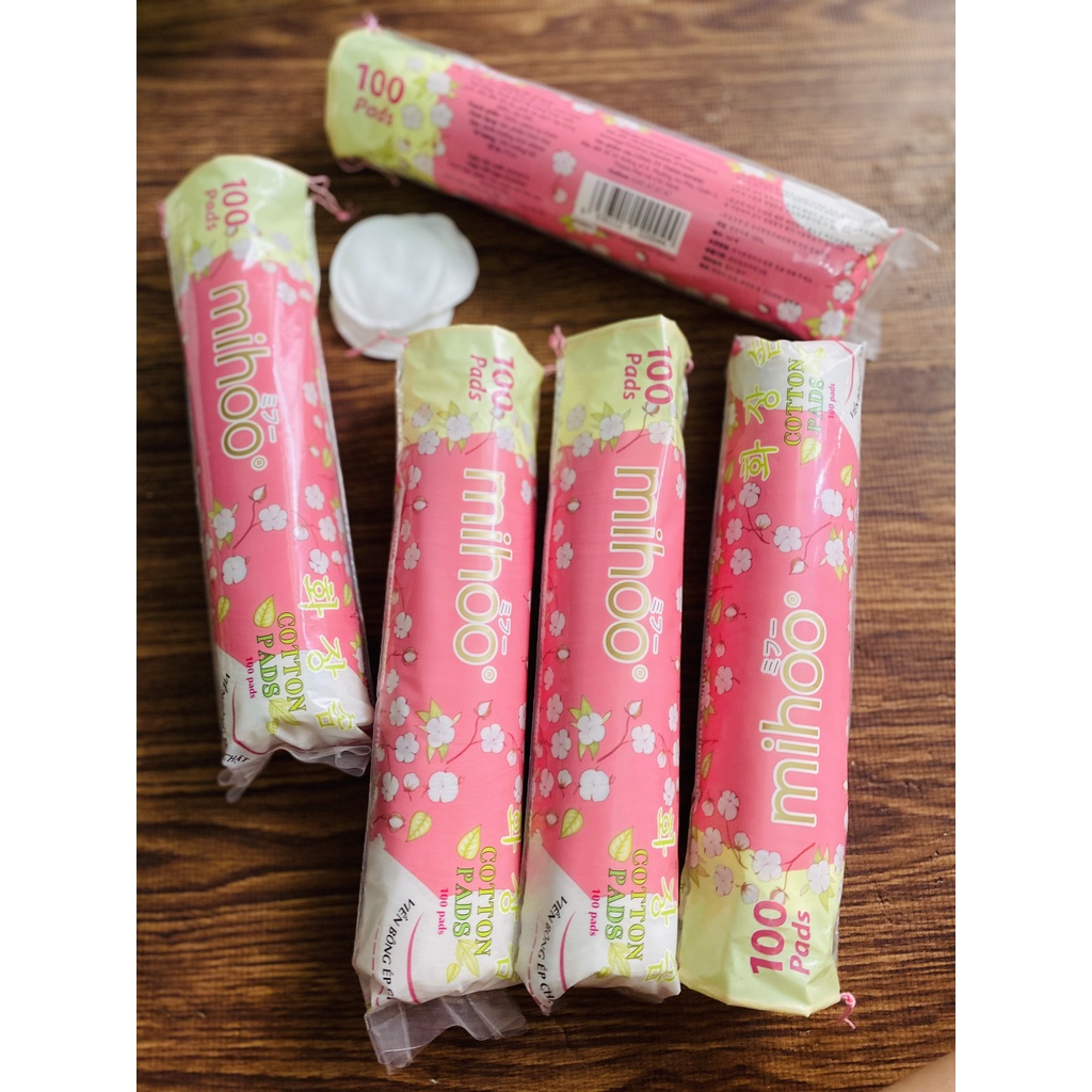 Bông Tẩy Trang Mihoo 240 Miếng Cotton Pads Chính Hãng 100%  - Hàn Quốc Mềm Mịn Như Bông