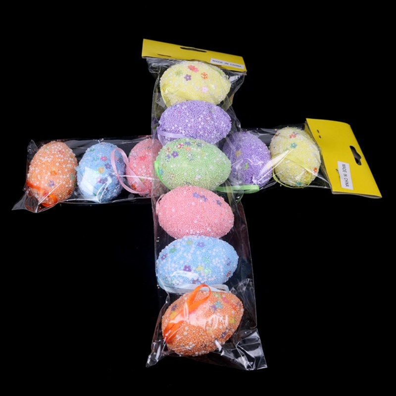 Bộ 6 Quả Trứng Phục Sinh Bằng Xốp Dùng Để Trang Trí DIY