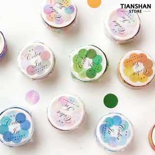 Cuộn 100 miếng dán chấm tròn trang trí scrapbook DIY