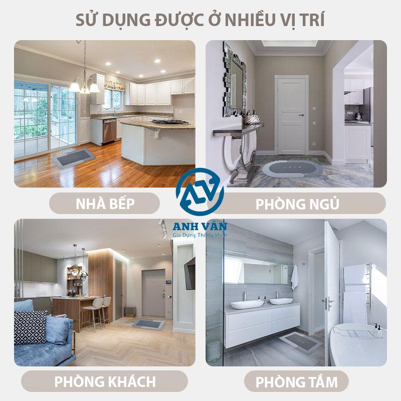 Thảm chùi chân hút nước siêu thấm Cao cấp 4 lớp chống trượt lau khô chỉ sau 3 giây