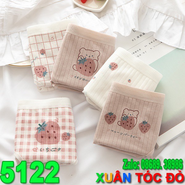 SỈ ZALO RẺ HƠN NHIỀU_ Quần Lót 5 Kiểu Dâu Tây Mới Cực Đáng Yêu 5122 | BigBuy360 - bigbuy360.vn