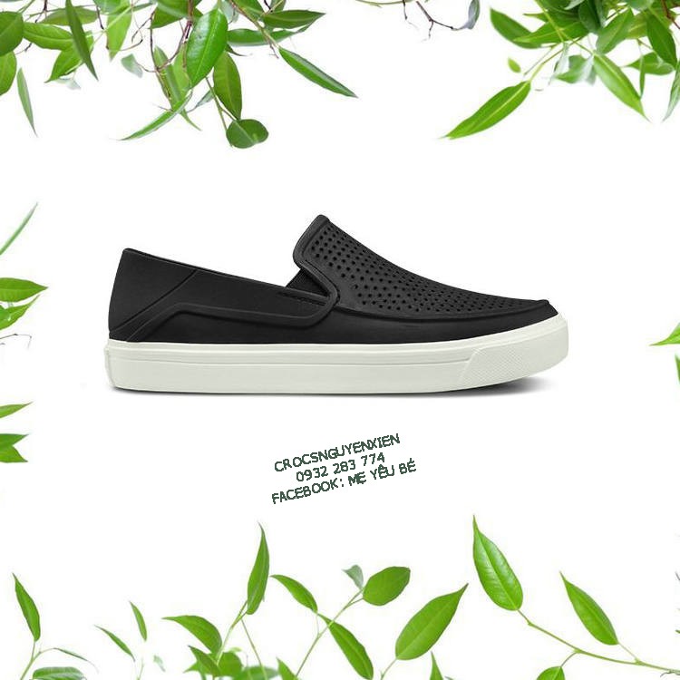Giày nhựa đi mưa chống hôi chân -Croslite-Citilane-Roka-Slip-on cho nam màu Đen | BigBuy360 - bigbuy360.vn