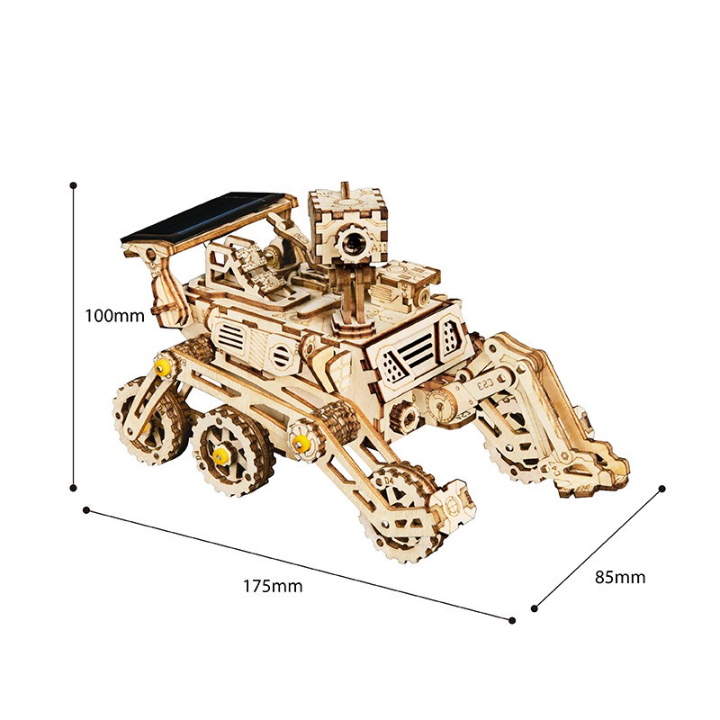 Mô Hình Gỗ 3D Lắp Ráp ROBOTIME Xe Năng Lượng Mặt Trời Harbinger Rover Solar Energy Car LS402 [chưa ráp]