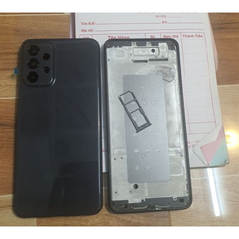 Vỏ samsung A23 4G A235F có khay sim kính camera bao test